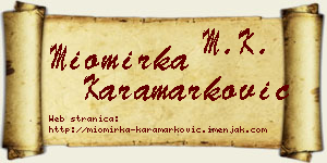 Miomirka Karamarković vizit kartica